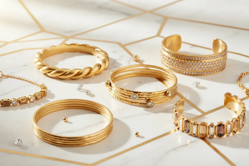 The Luxe Aureline Bangle Collection