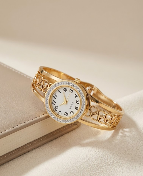 Amora Royale Heart Bangle Watch