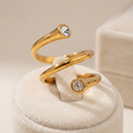 Aria Spiral Crystal Ring