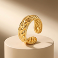 Aurelia Textured Cuff Ring