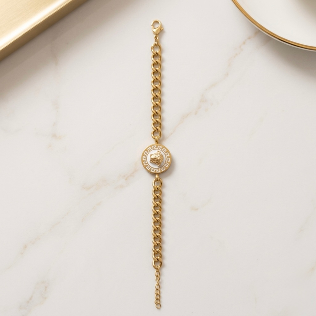 Aureline Enamel Medallion Bracelet