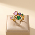 Aurielle Multi-Colour Heart Ring