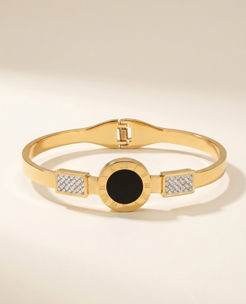 Aurline Noir Roman Halo Bracelet