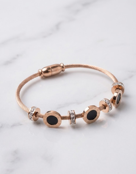 Aurline Roma Emblem Bracelet – Rose Gold