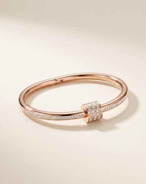Aurline Vela Crystal Bracelet – Rose Gold