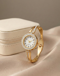 Aveline Royale Crystal Open Bangle Watch