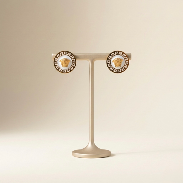 Avelora Medusa Enamel Stud Earrings