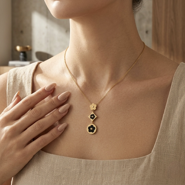 Elara Clover Drop Necklace