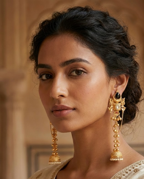 Zariya Crest Jhumka Earrings