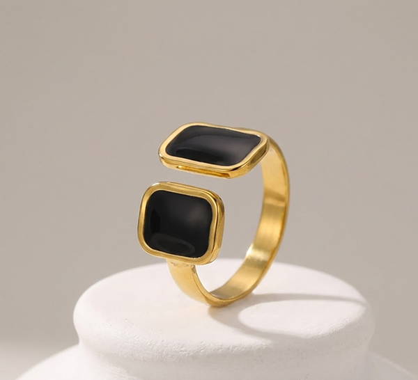 Elvara Twin Frame Open Ring