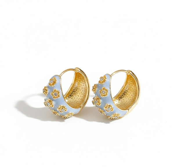 Celestia Enamel Dome Hoops