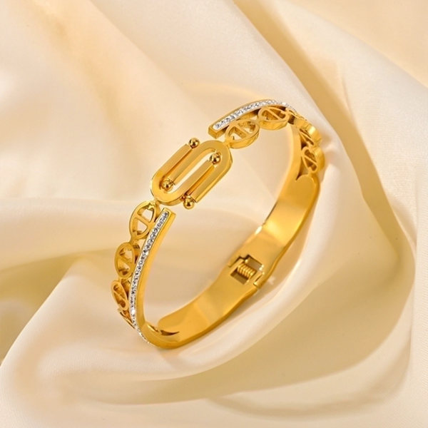 Bracelet - Crystal Curve Gold