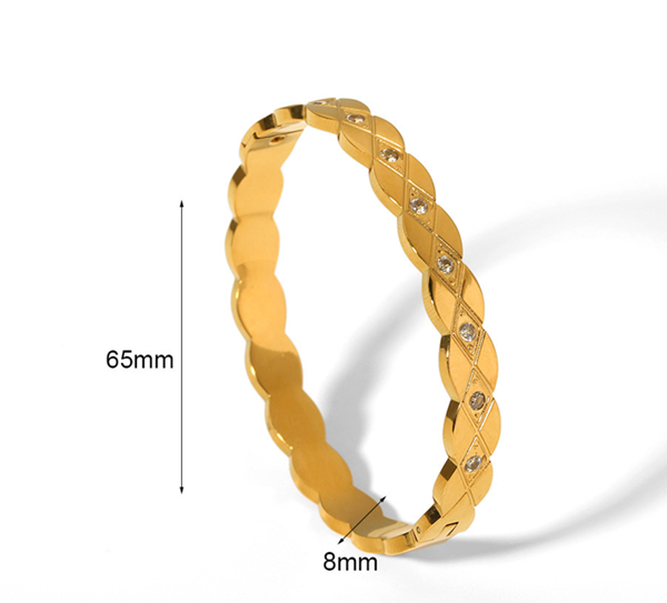 Bracelet - Diamond Cut Link Bangle