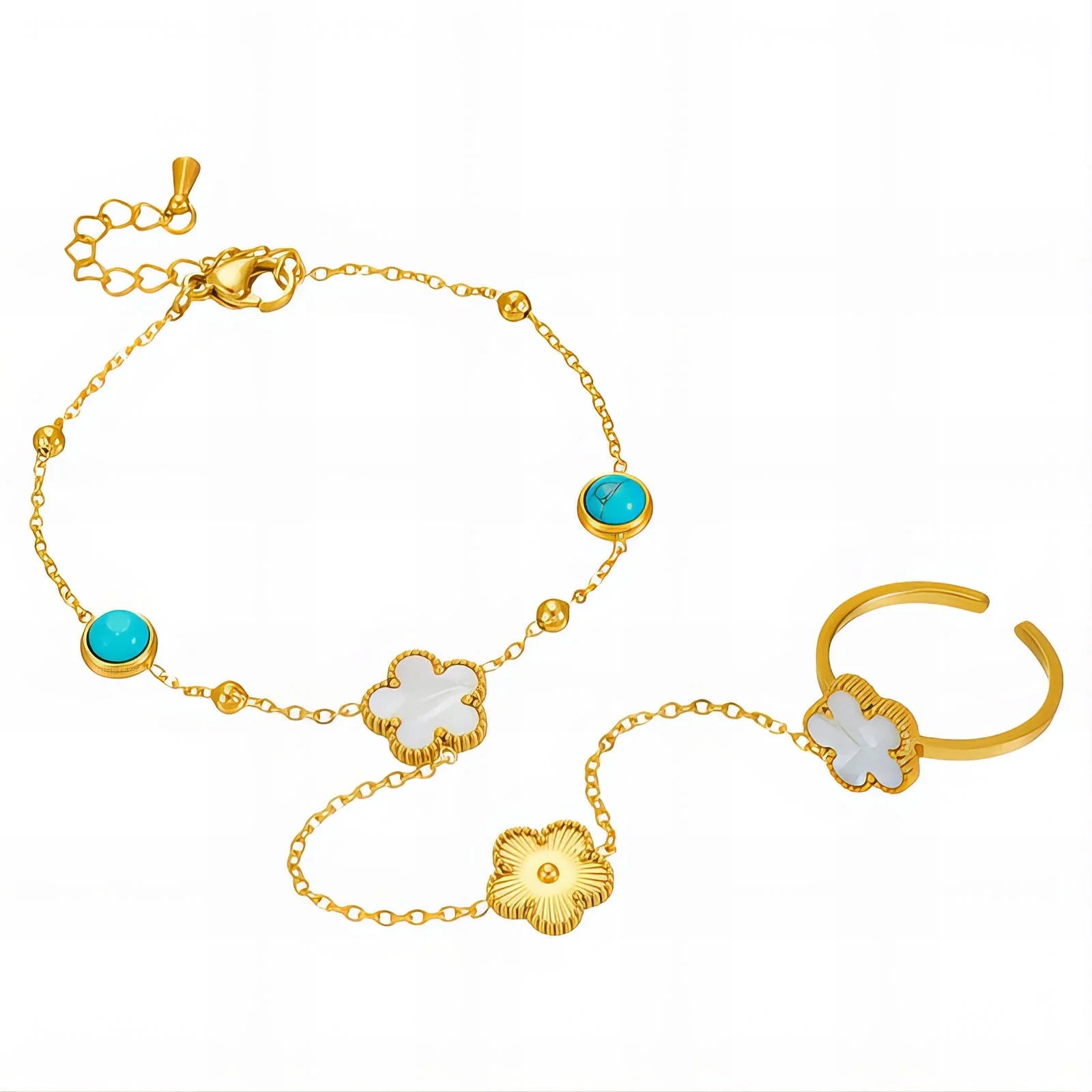 Bracelet - Celeste Clover Hand Harness