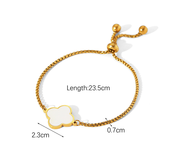 Bracelet - Ivory Clover Adjustable