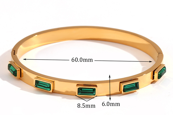 Bracelet - Zayra Emerald Bangle