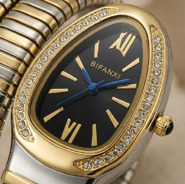 Aureline Oval Bracelet Watch – Black Dial