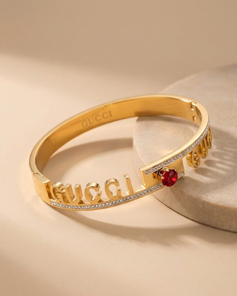 Gemline Text Gold Bracelet