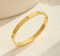 Bracelet - Golden Clover Sparkle Bangle
