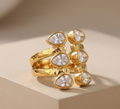 Lunaria Cascade Gold Ring