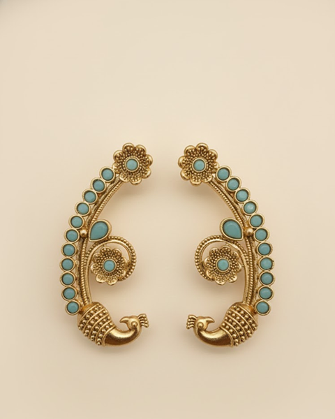 Mayura Bloom Crystal Earcuffs