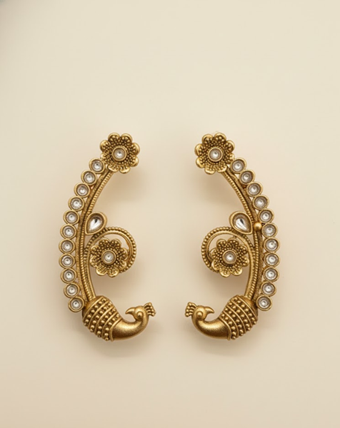 Mayura Bloom Crystal Earcuffs