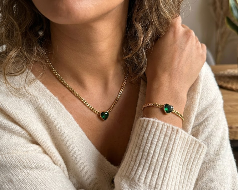 Amora Verde Two-Piece Jewellery Set