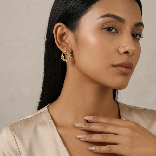 Aurelia Leaf Hoops