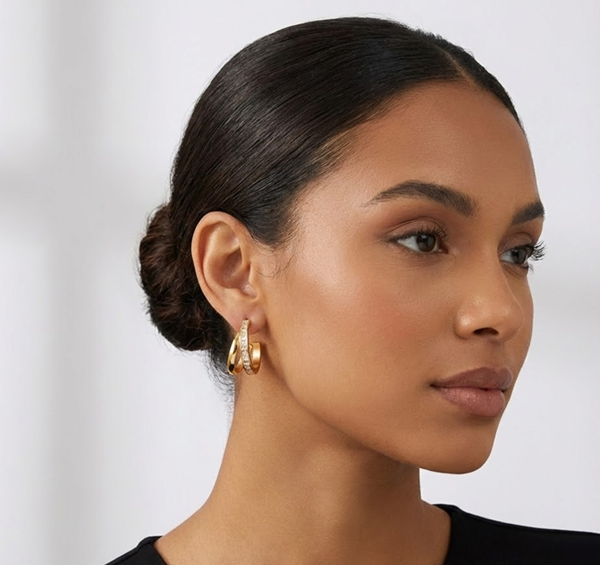 Aureline Twin Zircon Hoops