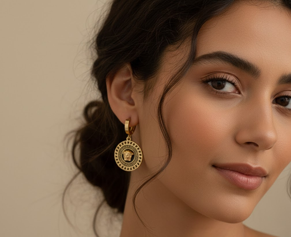 Aurex Medallion Drop Earrings