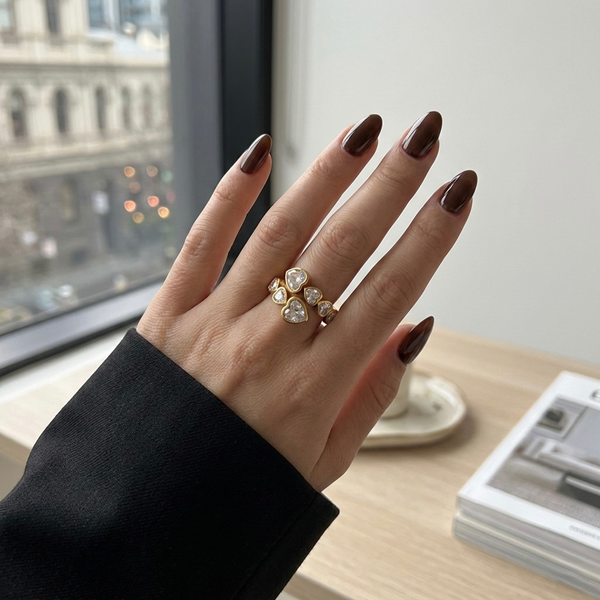 Aurielle Crystal Cluster Ring