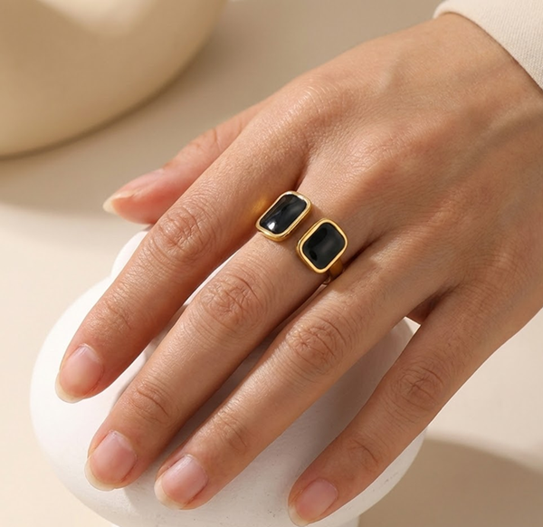 Elvara Twin Frame Open Ring