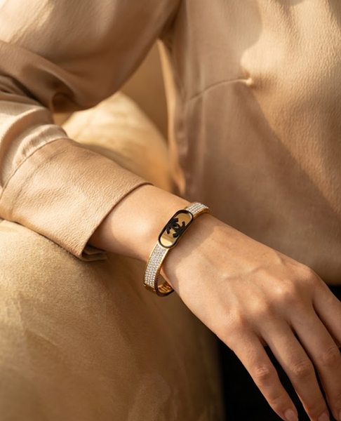 Black Halo Gold Bracelet