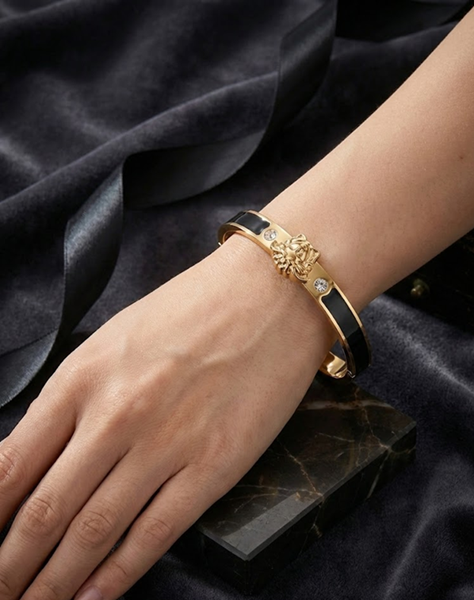 Medallion Crest Gold Bracelet