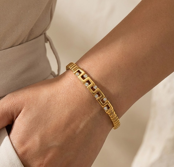Bracelet - Crystal Frame Gold