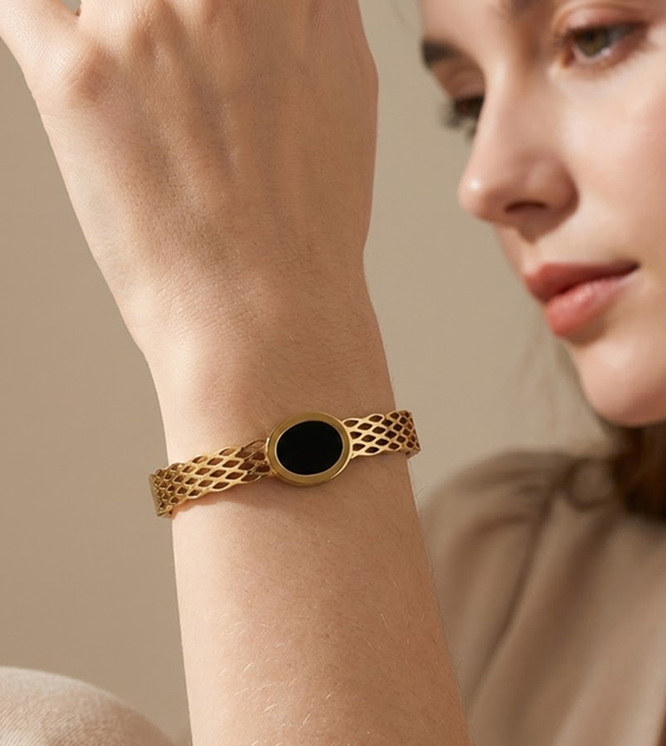 Bracelet - Midnight Mesh Gold