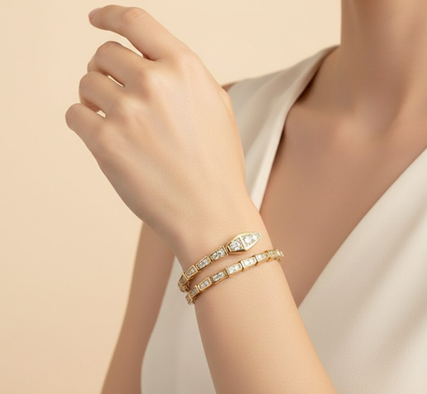 Bracelet - Serpelle Crystal Cuff