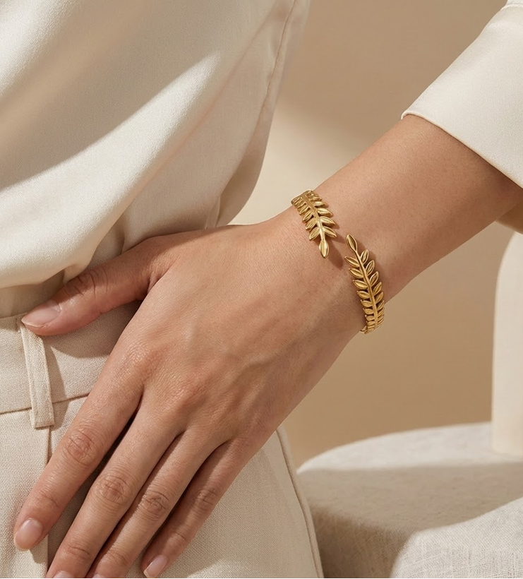 Bracelet – Botanical Gold Cuff