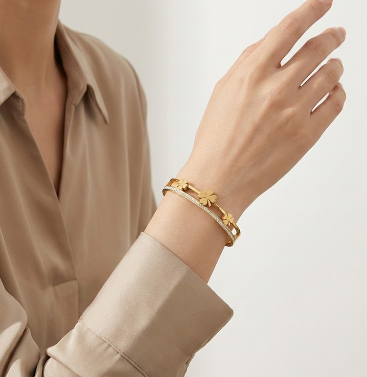 Bracelet – Lumière Clover Gold