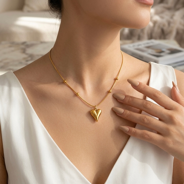 Celina Beaded Gold Necklace