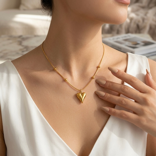 Celina Beaded Gold Necklace