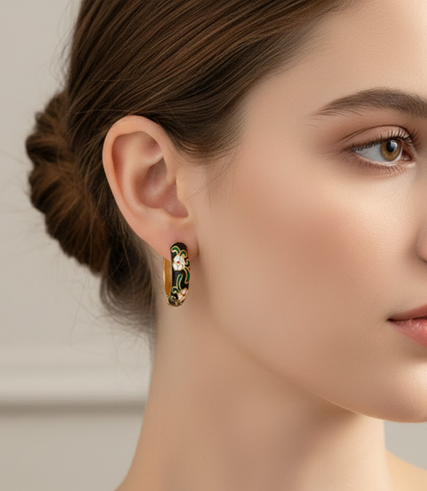 Floréa Enamel Garden Hoops