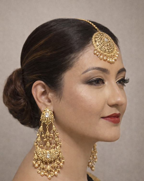 Ivory Bloom Earring & Tikka Set