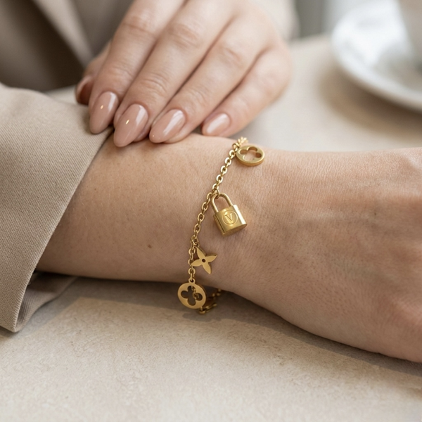 Serelune Lock Charm Bracelet