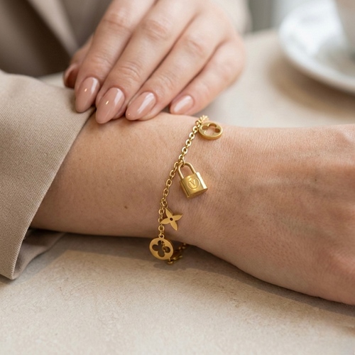 Serelune Lock Charm Bracelet