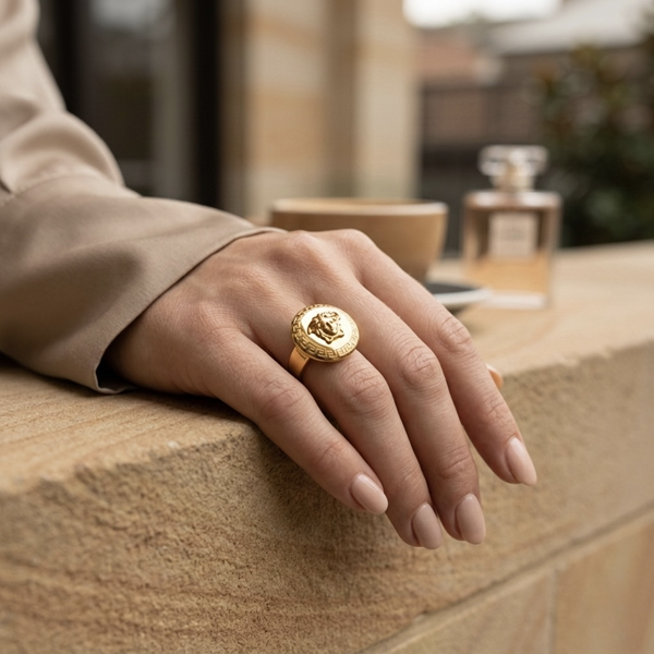 Valerion Medallion Statement Ring