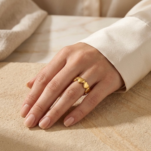 Valoria Sculpted Heart Ring