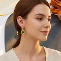 Verde Radiance Drop Hoops