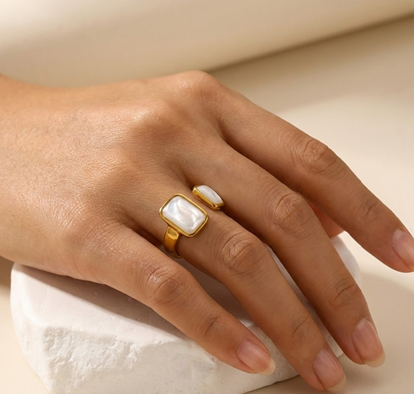 Elvara Twin Frame Open Ring