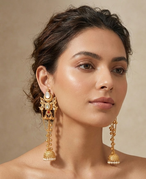 Zariya Crest Jhumka Earrings